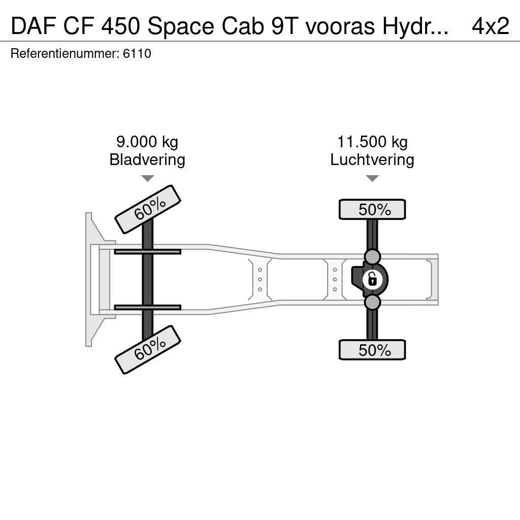 DAF CF 450 Space Cab 9T vooras Hydraulic NL Truck Τράκτορες