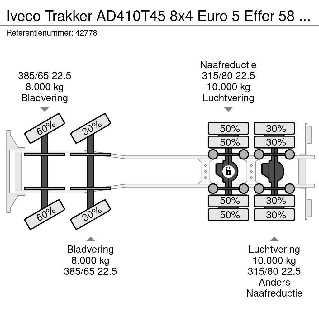 Iveco Trakker AD410T45 8x4 Euro 5 Effer 58 Tonmeter Γερανοί παντός εδάφους