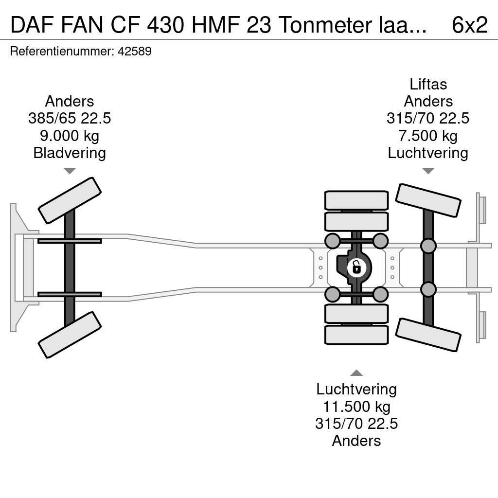 DAF FAN CF 430 HMF 23 Tonmeter laadkraan Φορτηγά ανατροπή με γάντζο