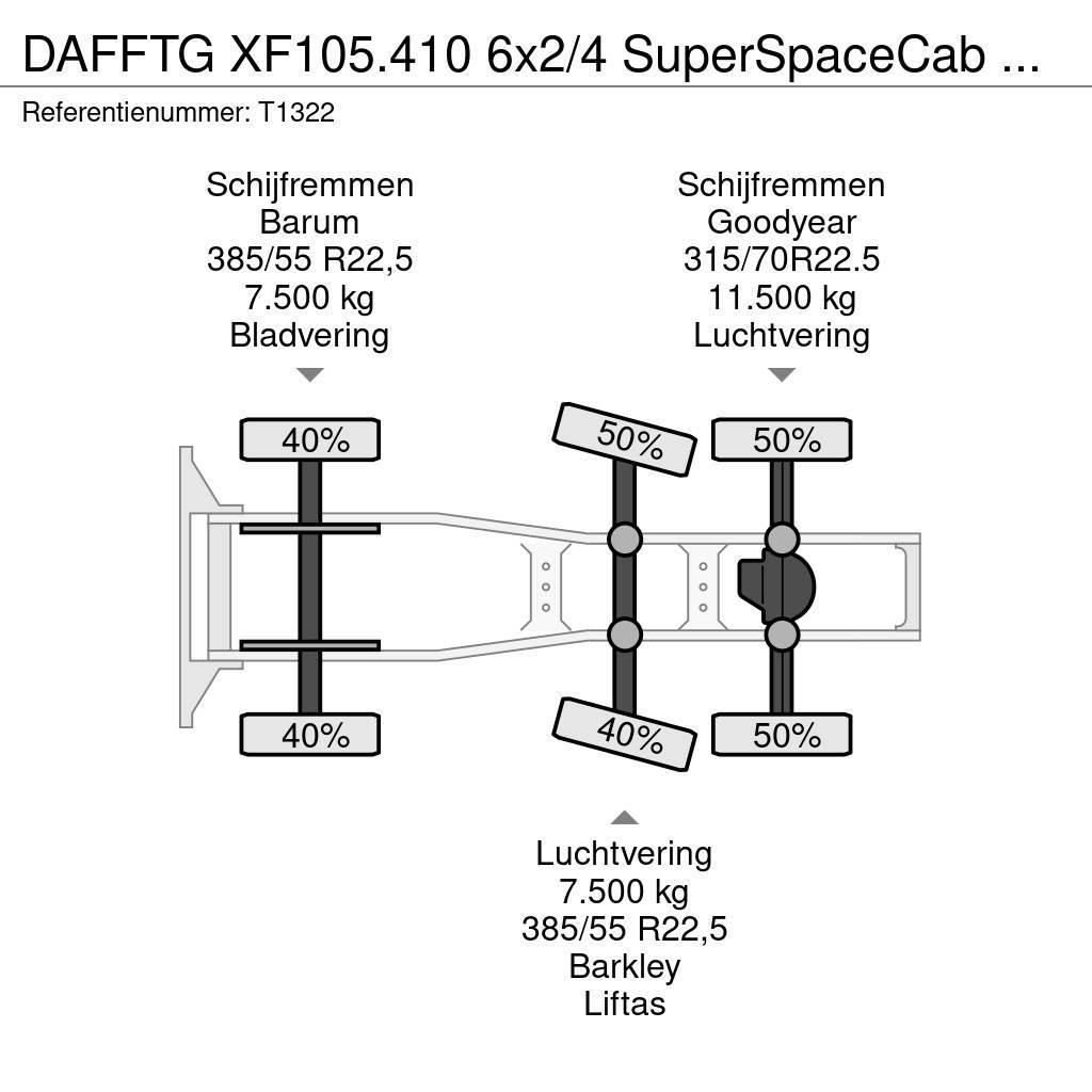 DAF FTG XF105.410 6x2/4 SuperSpaceCab Euro5 (T1322) Τράκτορες