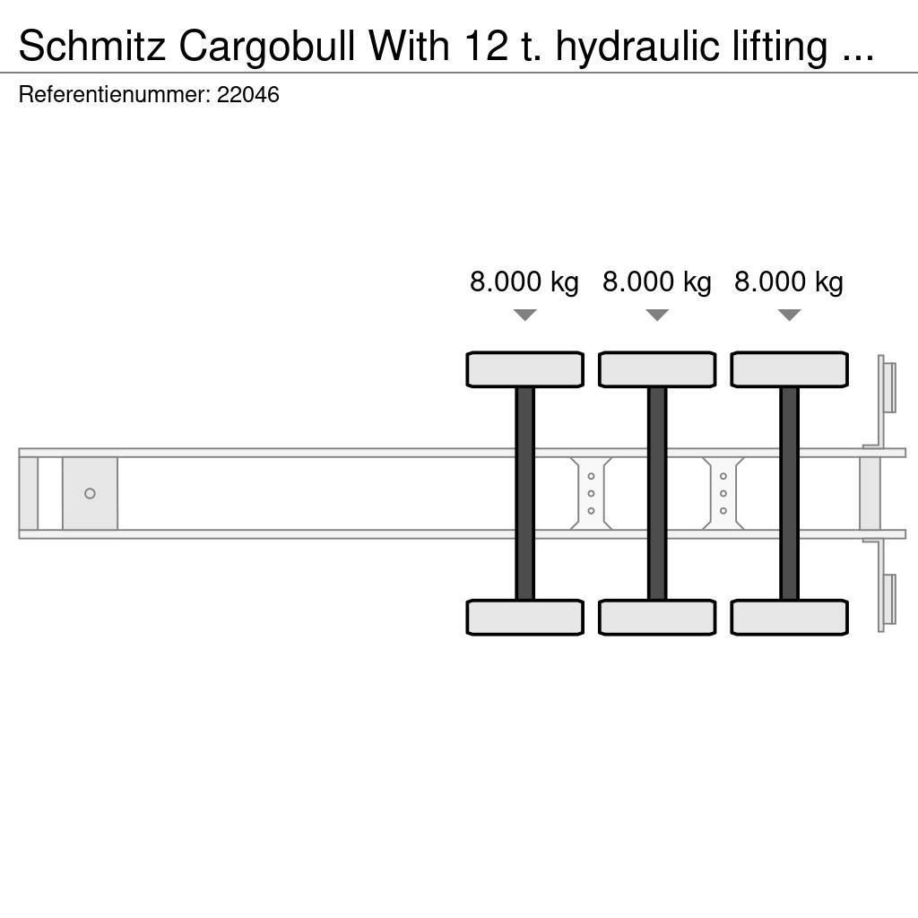 Schmitz Cargobull With 12 t. hydraulic lifting deck for double stock Ημιρυμούλκες Κουρτίνα
