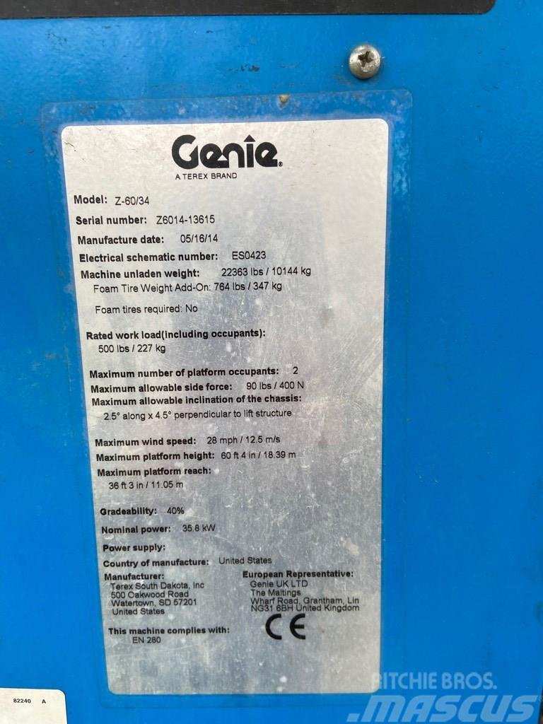 Genie Z 60/34 RT Ανυψωτήρες με αρθρωτό βραχίονα