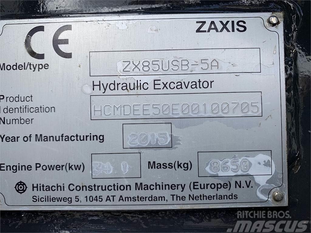 Hitachi ZX85 USB-5A + Paalutuspuomi Μίνι εκσκαφείς 7t - 12t
