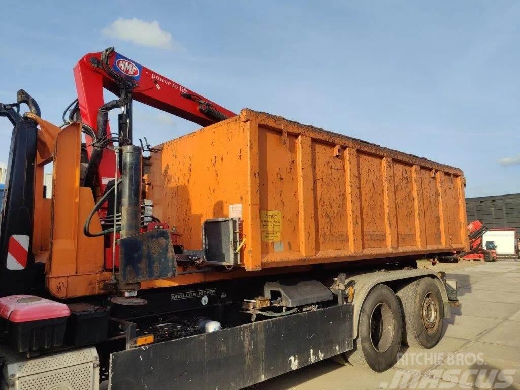 HMF kraan 1244 Z2 op container / afzetcontainer met kr Εμπορευματοκιβώτια θαλάσσιων μεταφορών