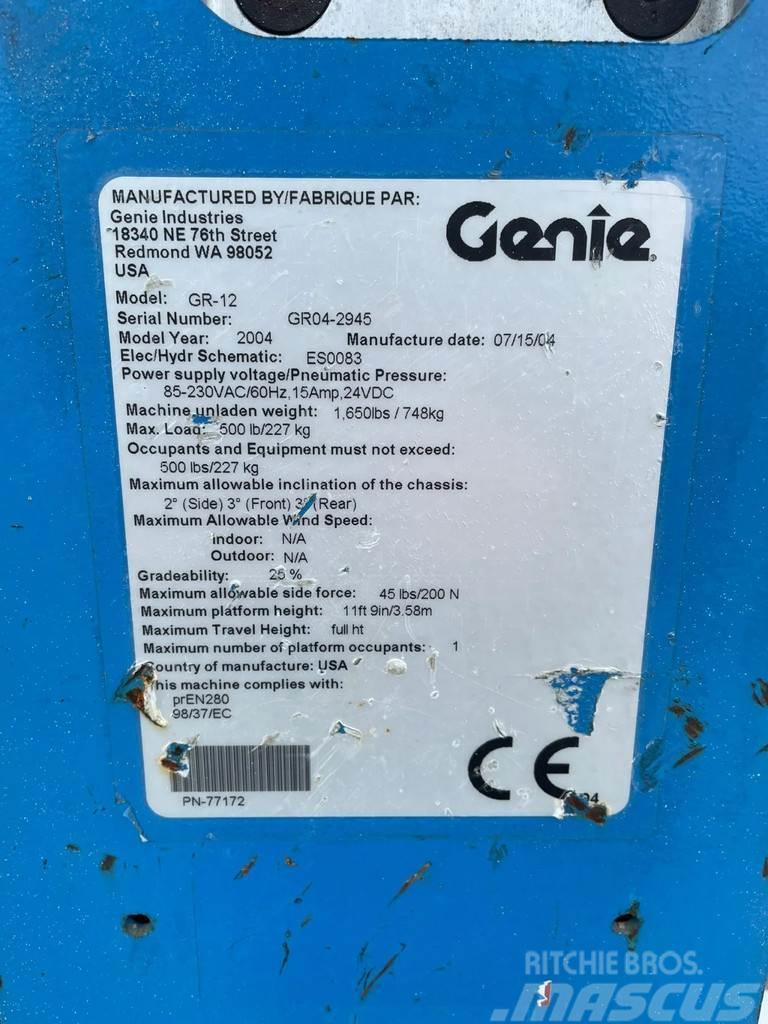 Genie GR-12 | 5.4 METER | 227 KG Άλλοι ανυψωτήρες και πλατφόρμες