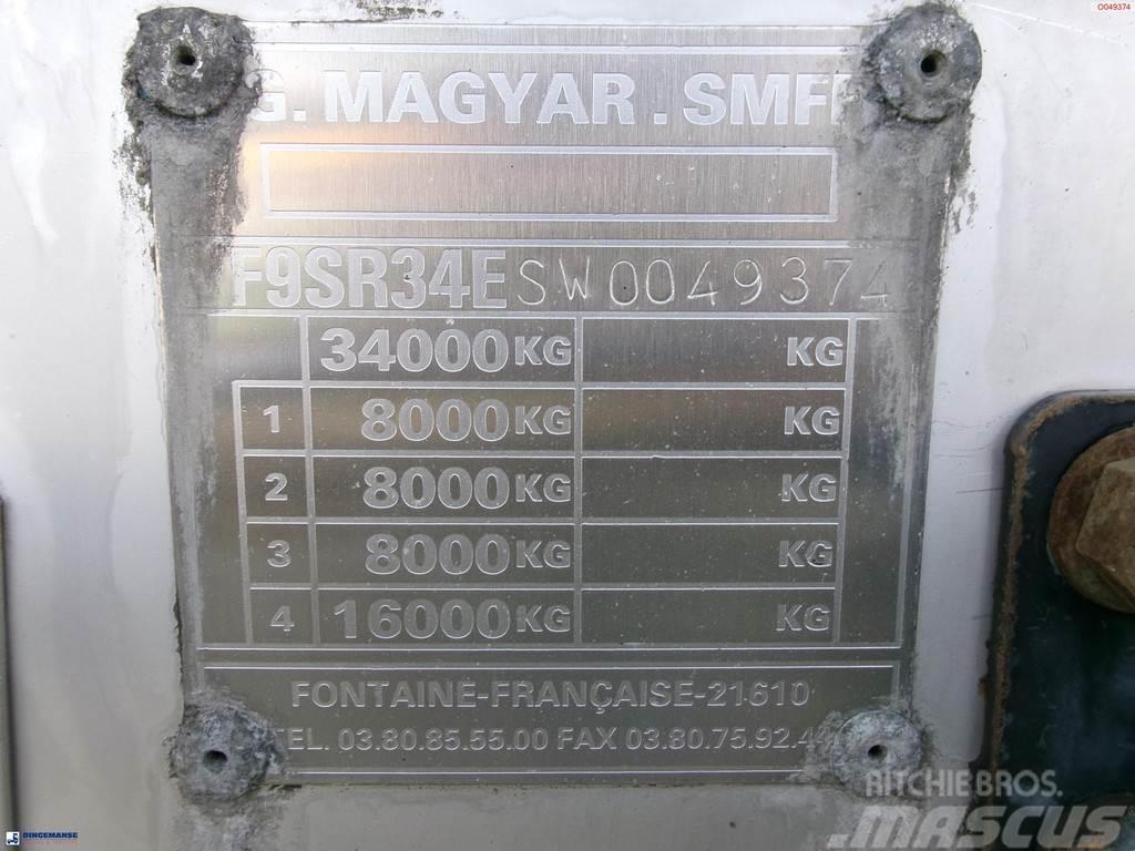 Magyar Chemical tank inox L4BH 34 m3 / 1 comp Ημιρυμούλκες βυτίων