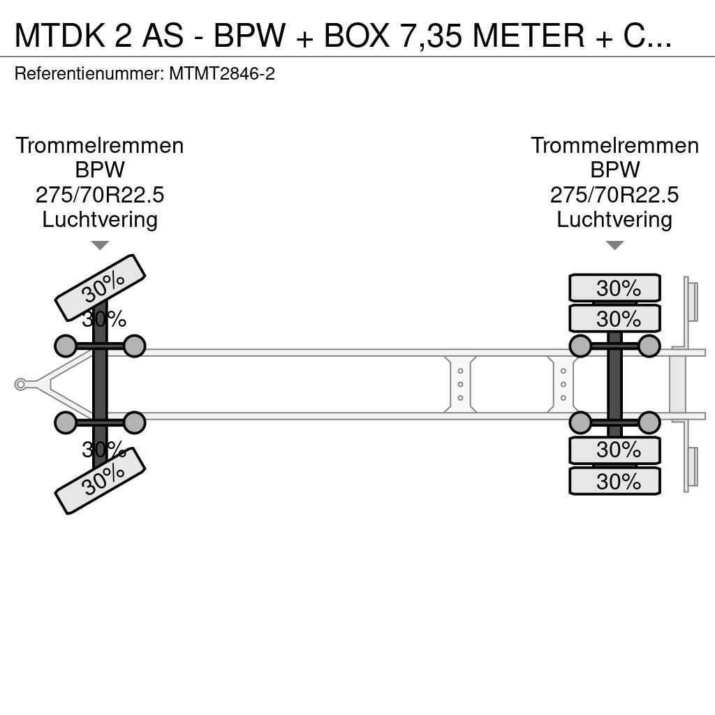  MTDK 2 AS - BPW + BOX 7,35 METER + CARGOLIFT ZEPRO Ρυμούλκες κλούβα