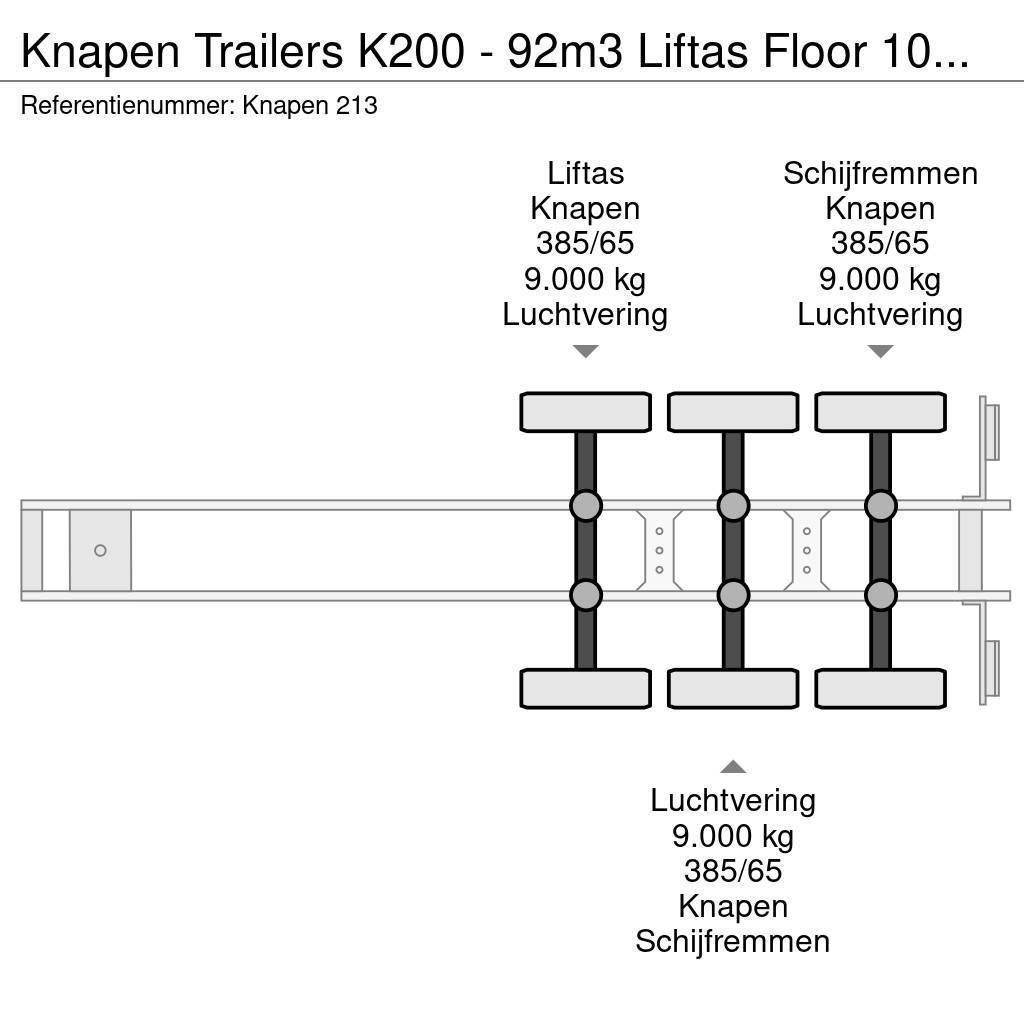 Knapen Trailers K200 - 92m3 Liftas Floor 10mm APK/TUV 02- Ημιρυμούλκες με κινούμενο δάπεδο