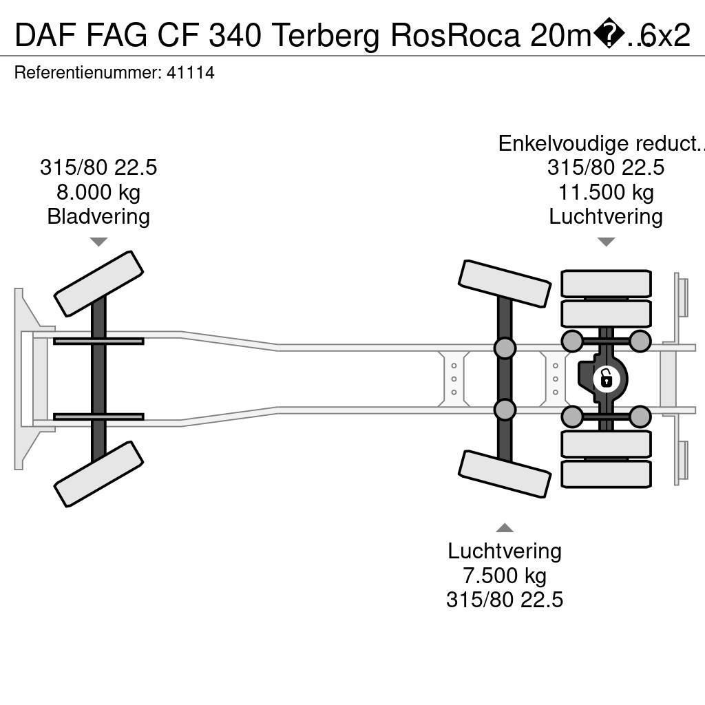 DAF FAG CF 340 Terberg RosRoca 20m³ + AE weighing syst Απορριμματοφόρα