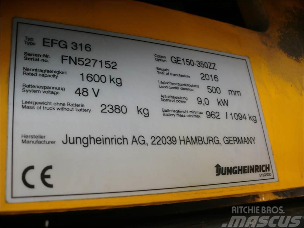 Jungheinrich EFG 316 350 ZT Ηλεκτρικά περονοφόρα ανυψωτικά κλαρκ