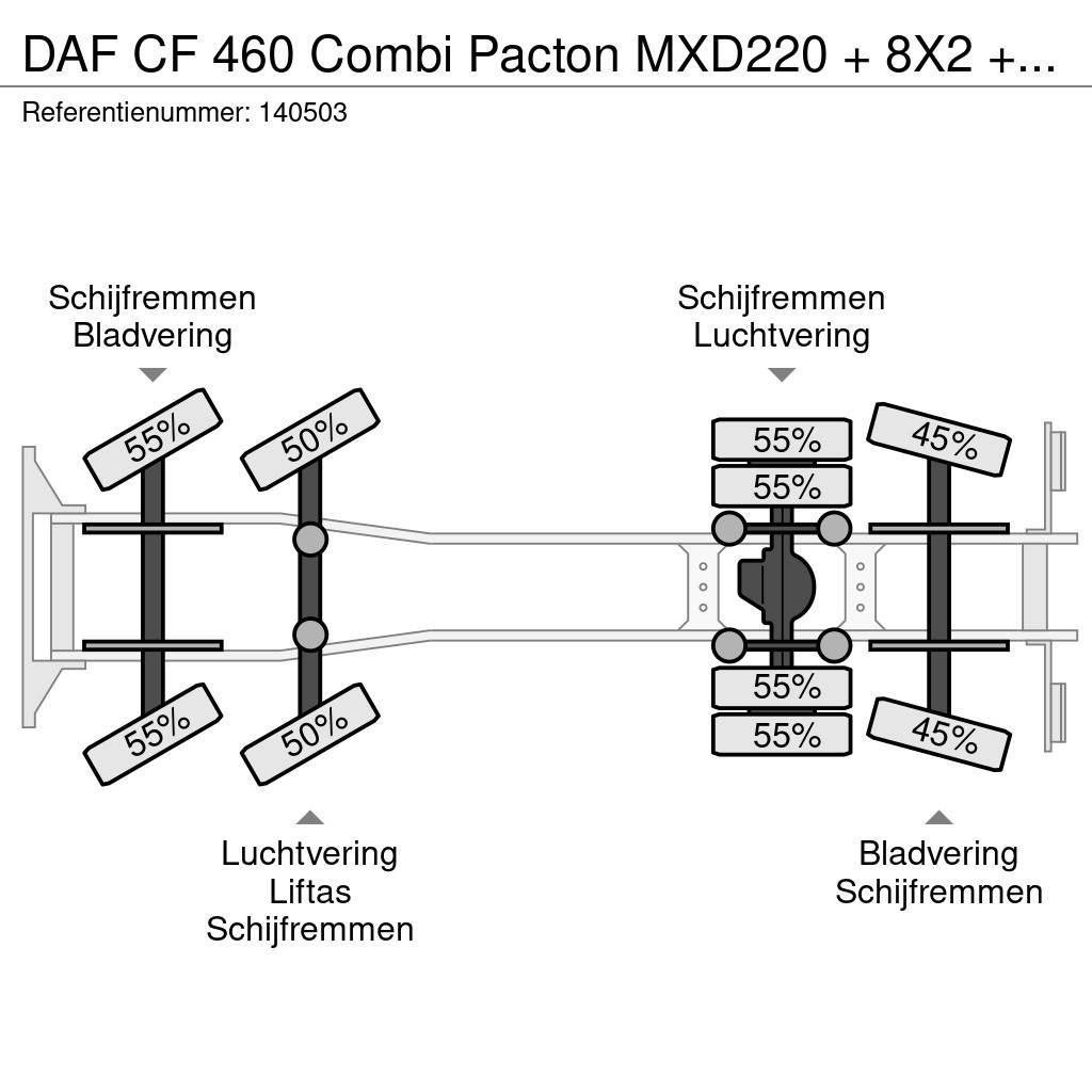 DAF CF 460 Combi Pacton MXD220 + 8X2 + Manual + Euro 6 Φορτηγά Kαρότσα με ανοιγόμενα πλαϊνά