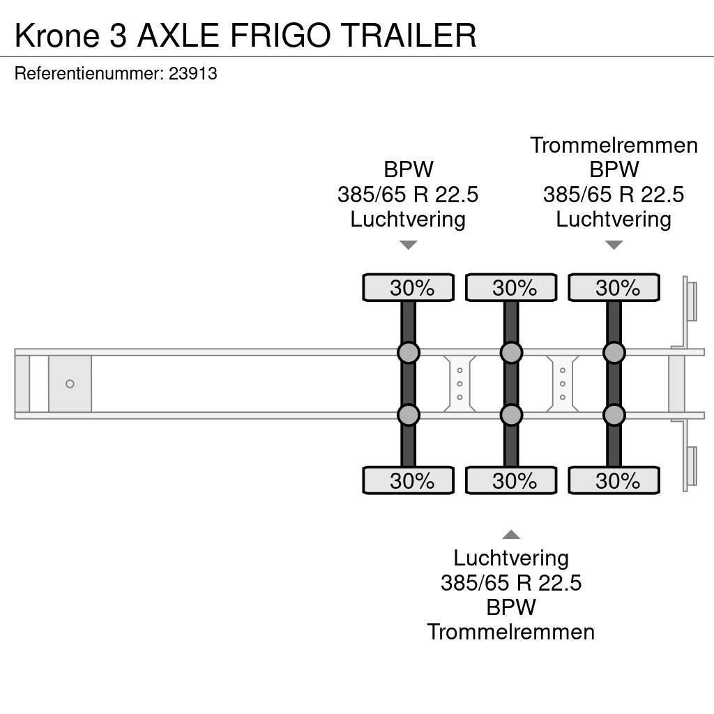 Krone 3 AXLE FRIGO TRAILER Ημιρυμούλκες ψυγείο