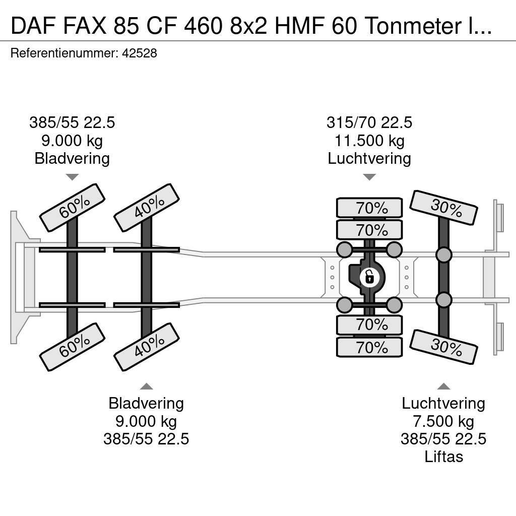 DAF FAX 85 CF 460 8x2 HMF 60 Tonmeter laadkraan Γερανοί παντός εδάφους