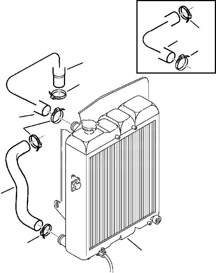 Komatsu - Furtun radiator - 312607828 Καλοριφέρ