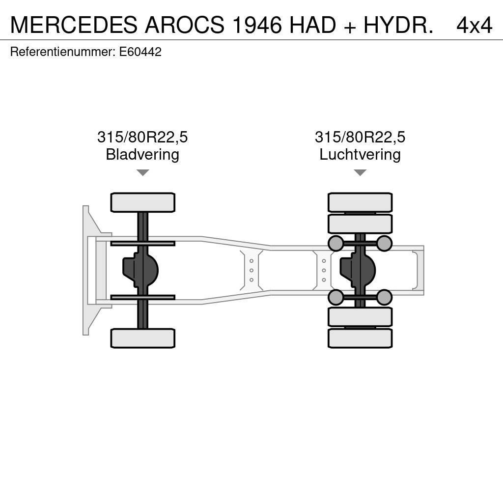 Mercedes-Benz AROCS 1946 HAD + HYDR. Τράκτορες