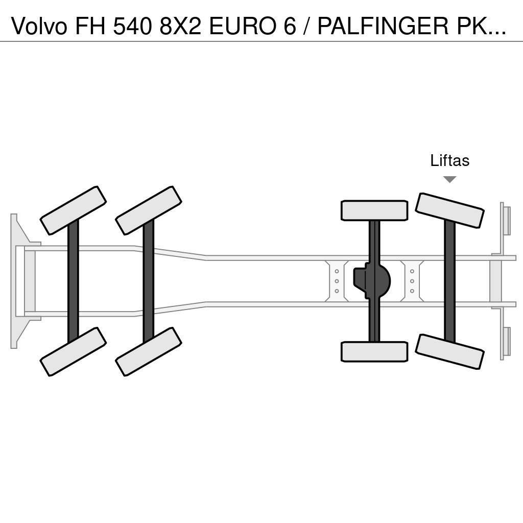 Volvo FH 540 8X2 EURO 6 / PALFINGER PK 92002 KRAAN + FLY Φορτηγά Kαρότσα με ανοιγόμενα πλαϊνά