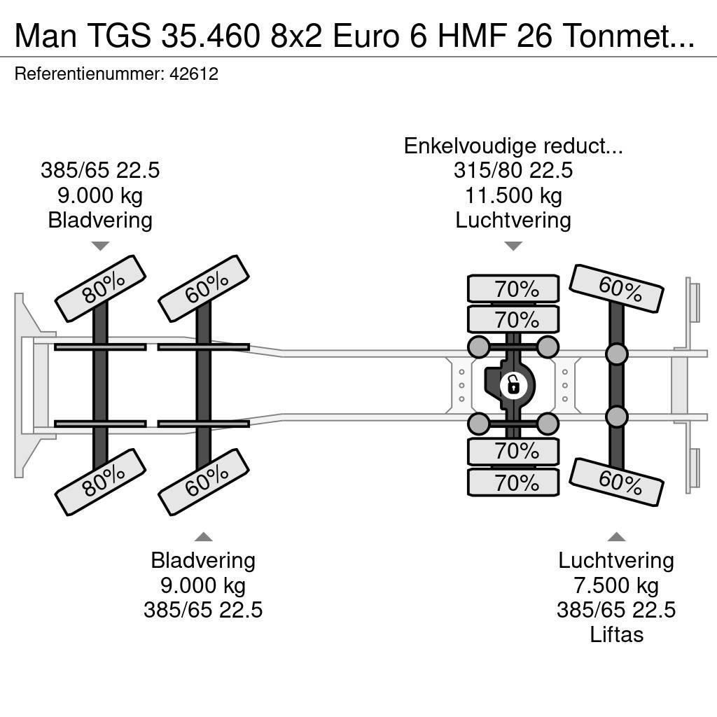 MAN TGS 35.460 8x2 Euro 6 HMF 26 Tonmeter laadkraan Φορτηγά ανατροπή με γάντζο