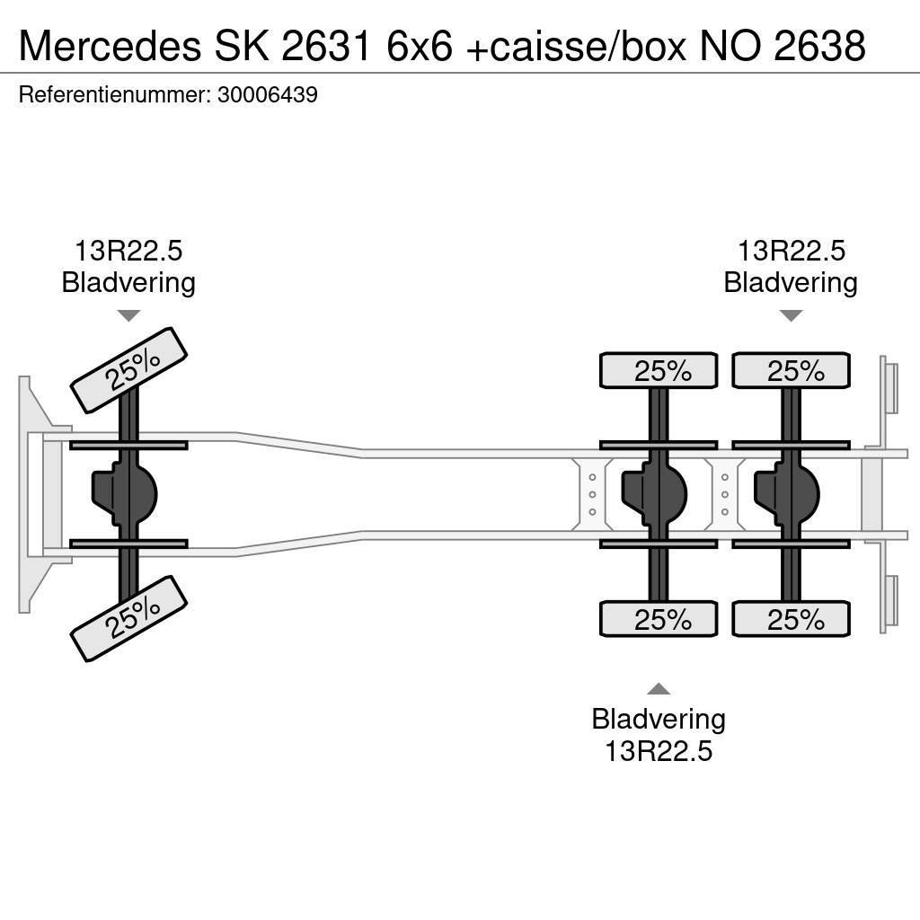 Mercedes-Benz SK 2631 6x6 +caisse/box NO 2638 Φορτηγά για εμπορευματοκιβώτια