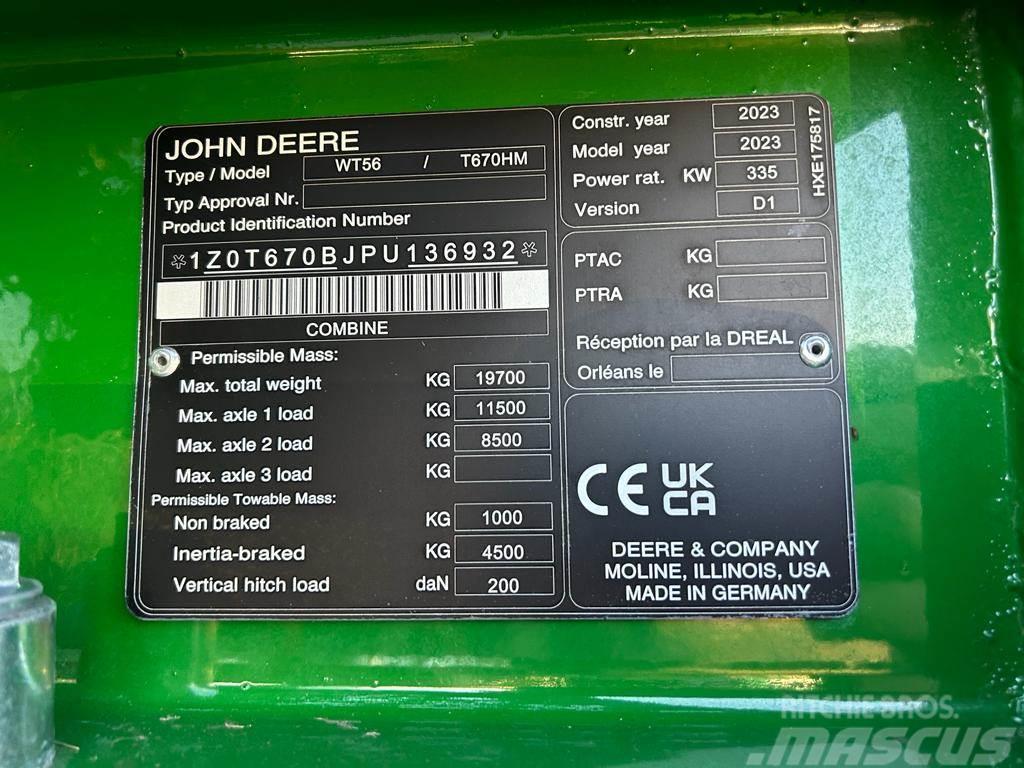 John Deere T670 HM Θεριζοαλωνιστικές μηχανές