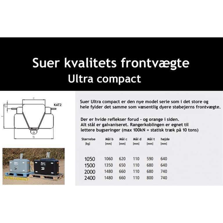  Suer 1500 kg ultra kompakt - www.suer.dk GRATIS LE Άλλα εξαρτήματα για τρακτέρ