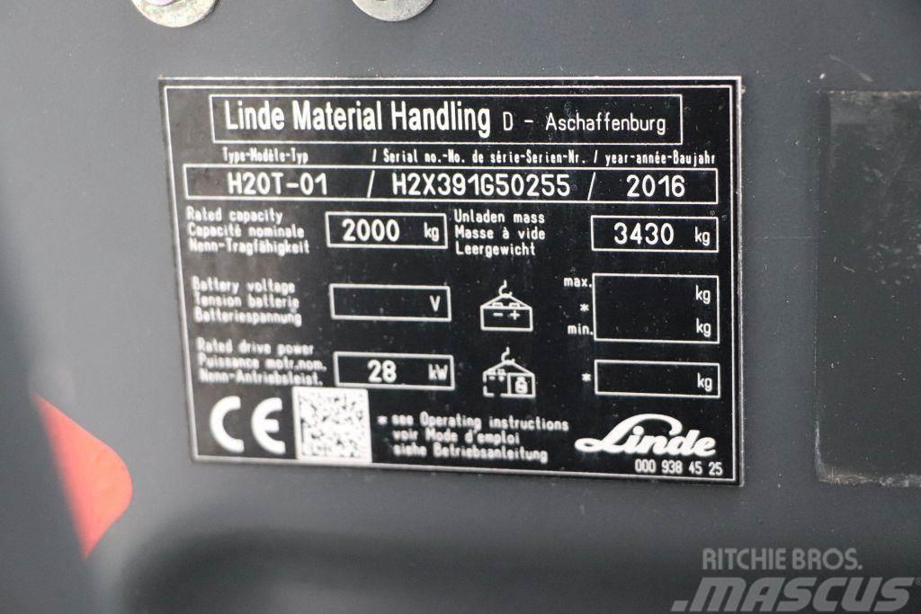 Linde H20T-01 Περονοφόρα ανυψωτικά κλαρκ με φυσικό αέριο LPG