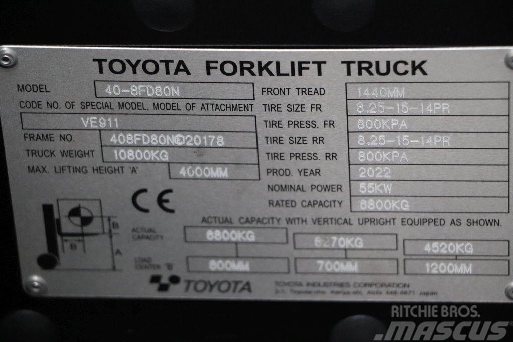 Toyota 40-8FD80N Πετρελαιοκίνητα Κλαρκ