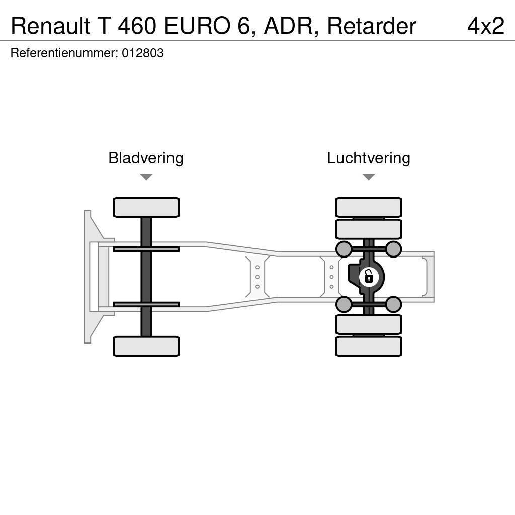 Renault T 460 EURO 6, ADR, Retarder Τράκτορες
