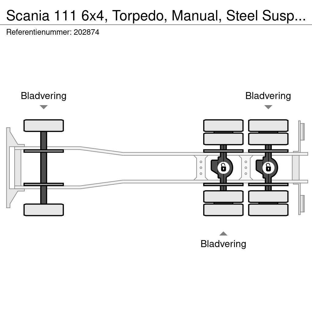 Scania 111 6x4, Torpedo, Manual, Steel Suspension Φορτηγά Ανατροπή