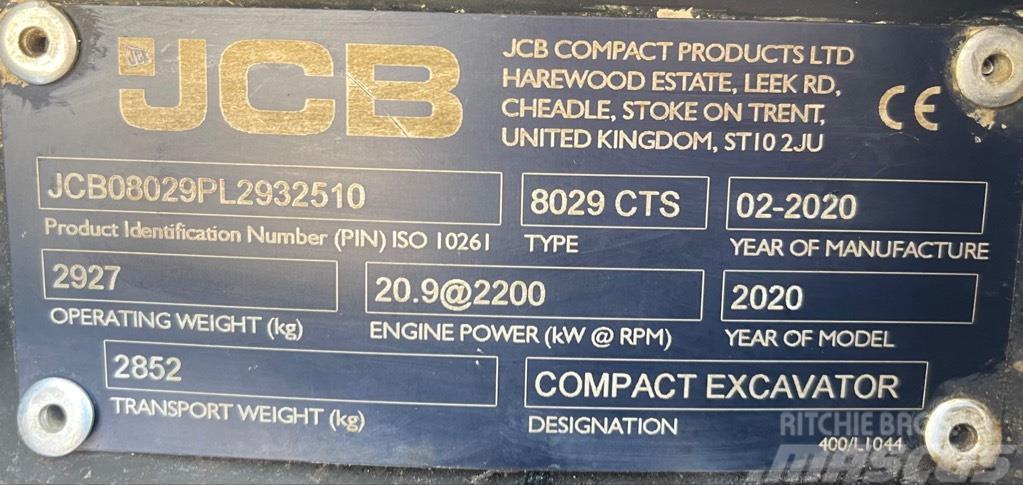 JCB 8029 CTS Εκσκαφάκι (διαβολάκι) < 7t