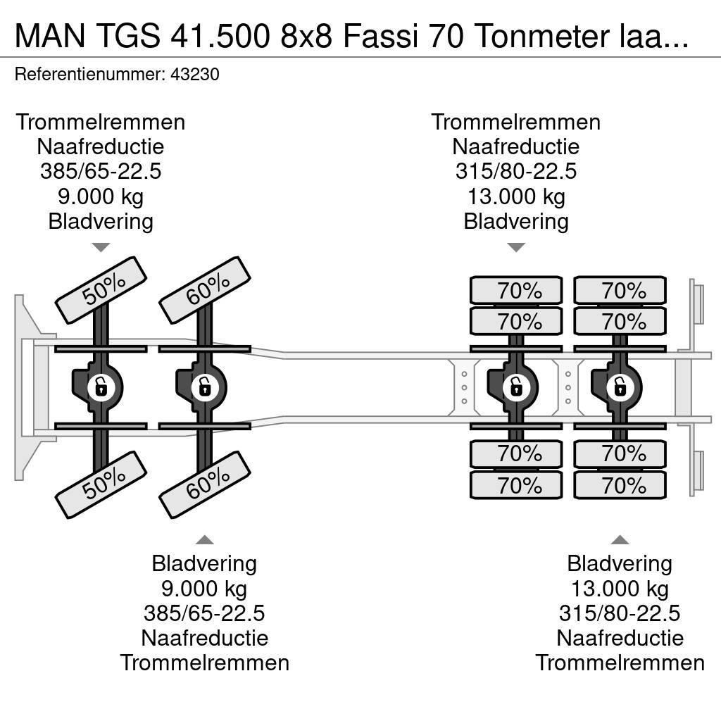 MAN TGS 41.500 8x8 Fassi 70 Tonmeter laadkraan + Fly-J Γερανοί παντός εδάφους
