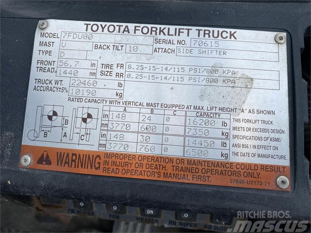 Toyota 7FDU80 Περονοφόρα ανυψωτικά κλαρκ - άλλα