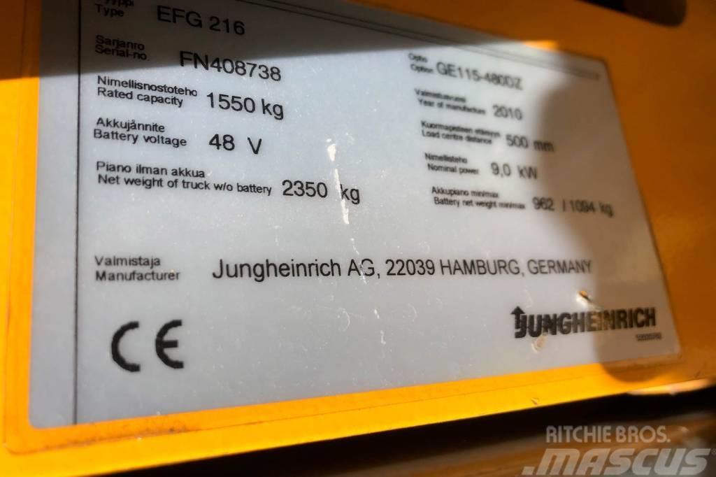 Jungheinrich EFG 216 Ηλεκτρικά περονοφόρα ανυψωτικά κλαρκ