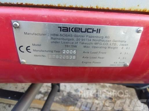 Takeuchi TB175W MINI EXCAVATOR. THIS MACHINE IS FIRE DAMA Εκσκαφάκι (διαβολάκι) < 7t