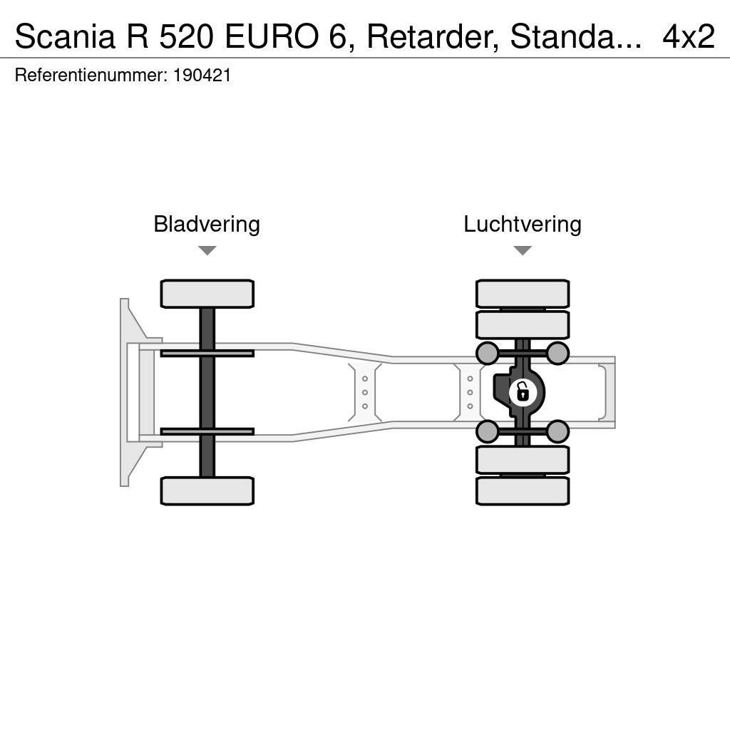 Scania R 520 EURO 6, Retarder, Standairco Τράκτορες