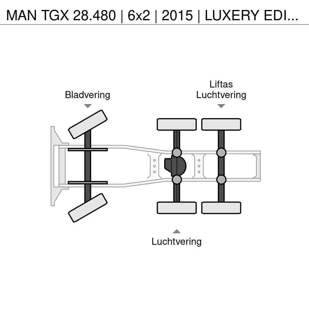 MAN TGX 28.480 | 6x2 | 2015 | LUXERY EDITION | Τράκτορες
