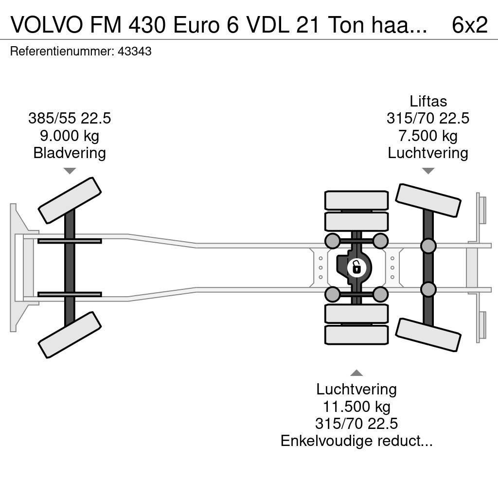 Volvo FM 430 Euro 6 VDL 21 Ton haakarmsysteem Φορτηγά ανατροπή με γάντζο
