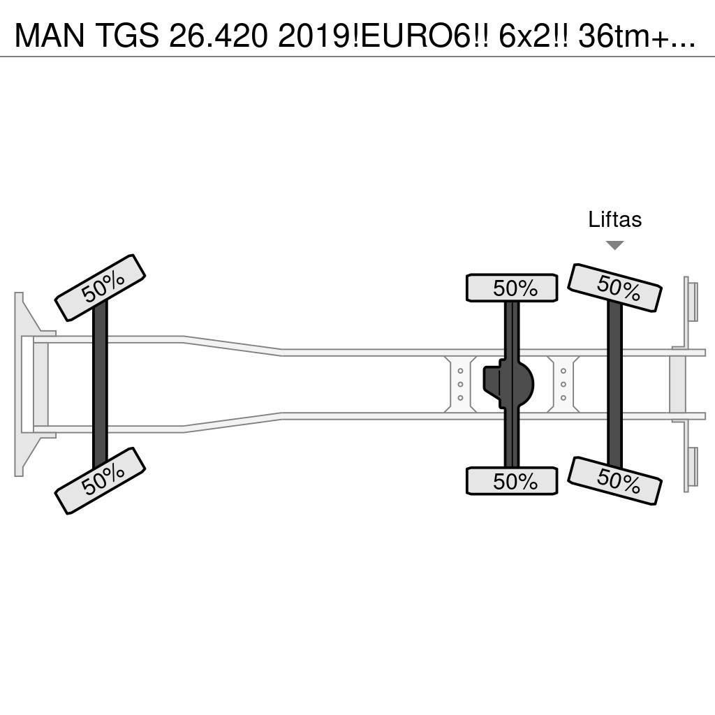 MAN TGS 26.420 2019!EURO6!! 6x2!! 36tm+JIB+LIER/WINCH! Φορτηγά ανατροπή με γάντζο