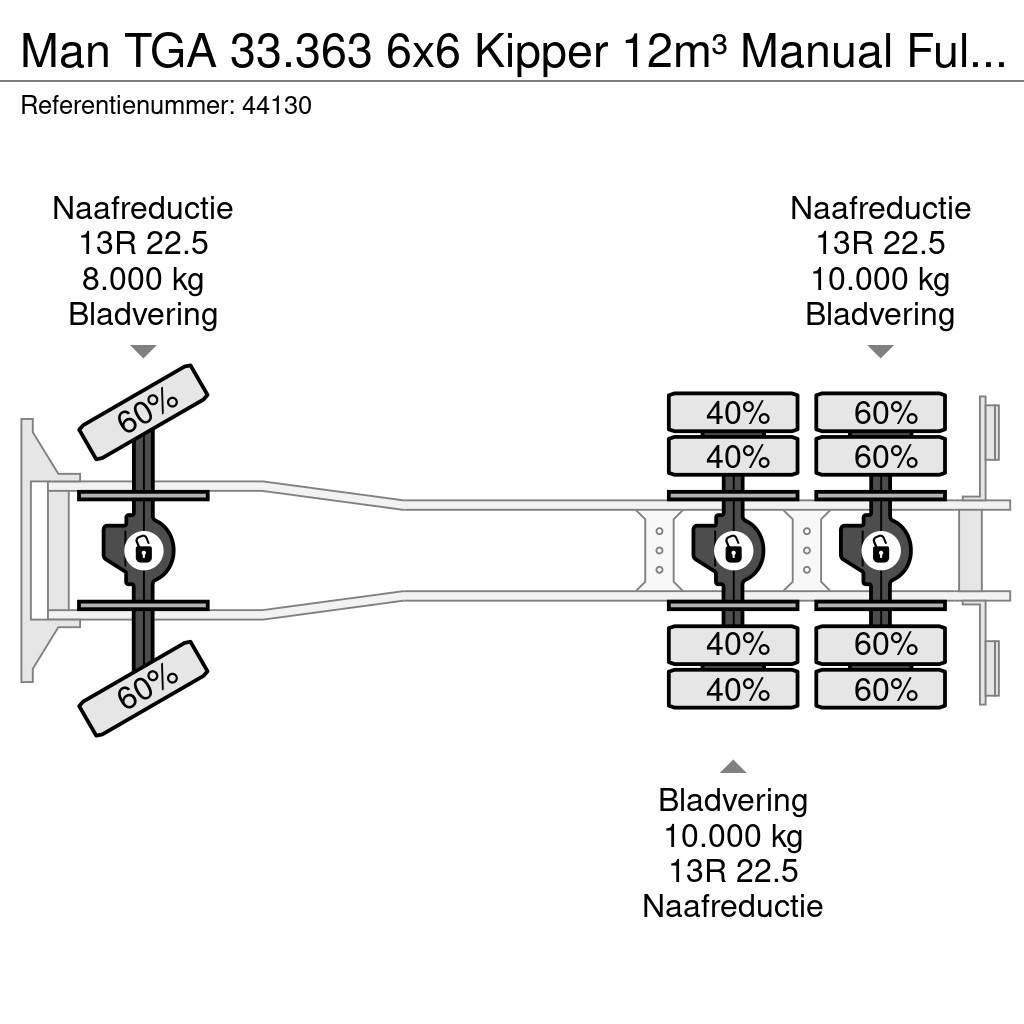MAN TGA 33.363 6x6 Kipper 12m³ Manual Full steel Φορτηγά Ανατροπή