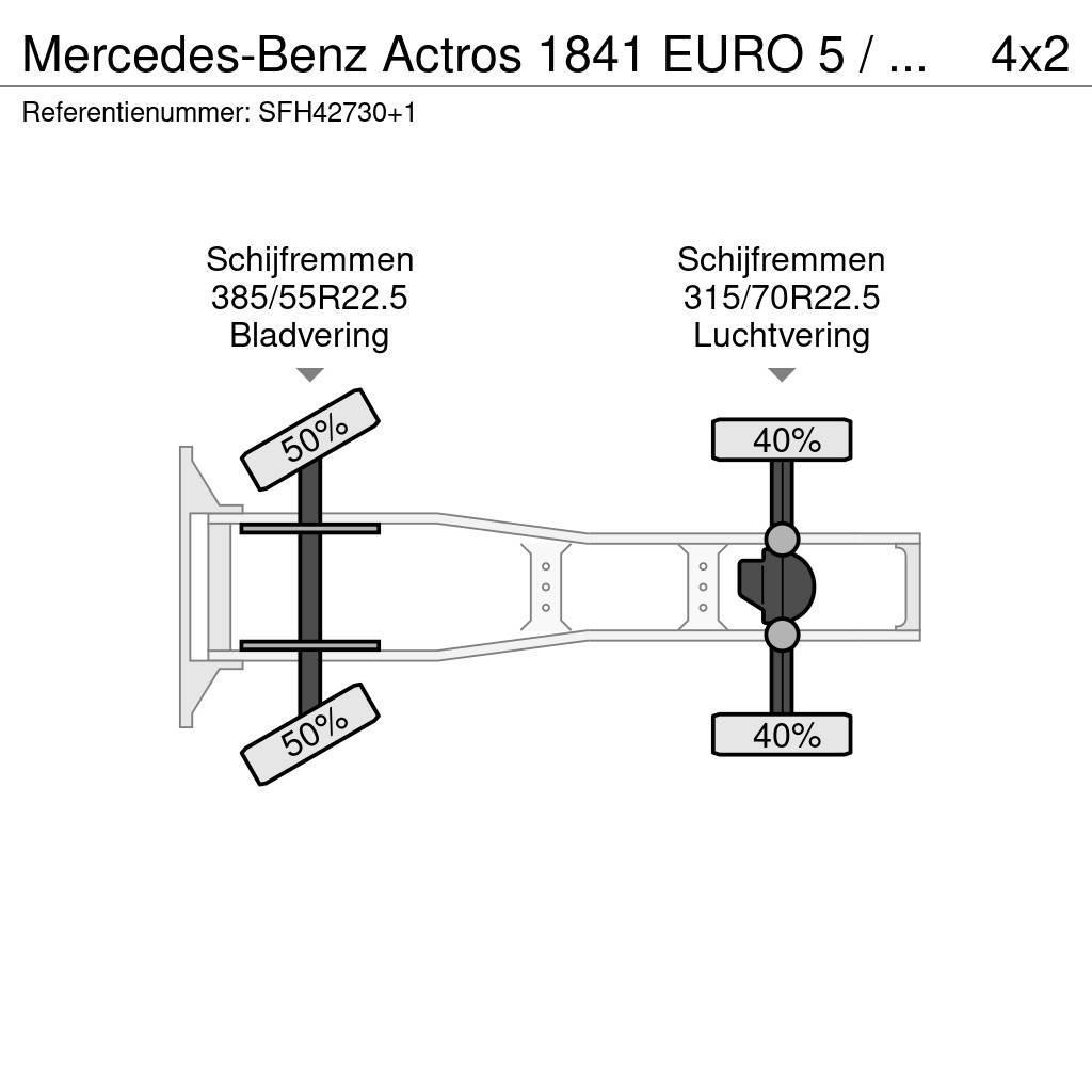 Mercedes-Benz Actros 1841 EURO 5 / PTO / AIRCO / BIG AXLES -GROS Τράκτορες