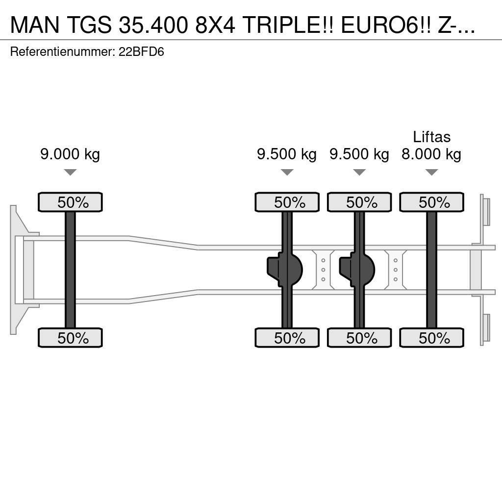 MAN TGS 35.400 8X4 TRIPLE!! EURO6!! Z-KRAAN/KIPPER!!TO Φορτηγά Ανατροπή
