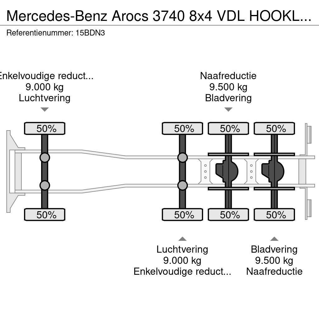 Mercedes-Benz Arocs 3740 8x4 VDL HOOKLIFT! TOP!HAAKARM/CONTAINER Φορτηγά ανατροπή με γάντζο