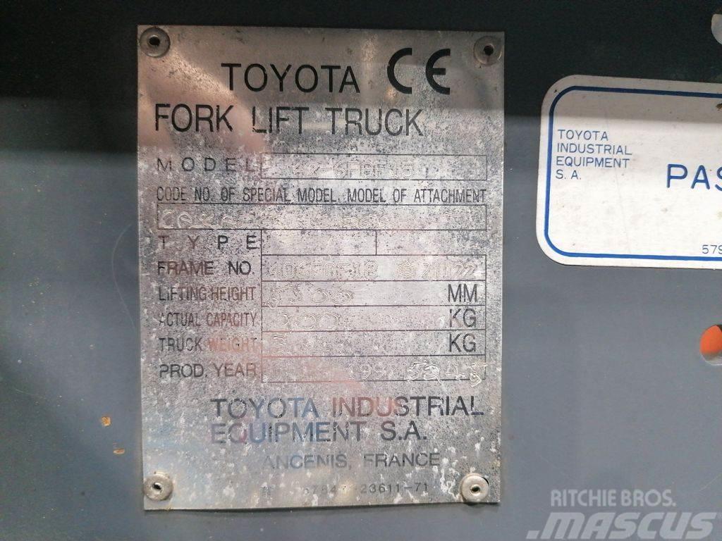 Toyota 42-6FGF15 Περονοφόρα ανυψωτικά κλαρκ με φυσικό αέριο LPG