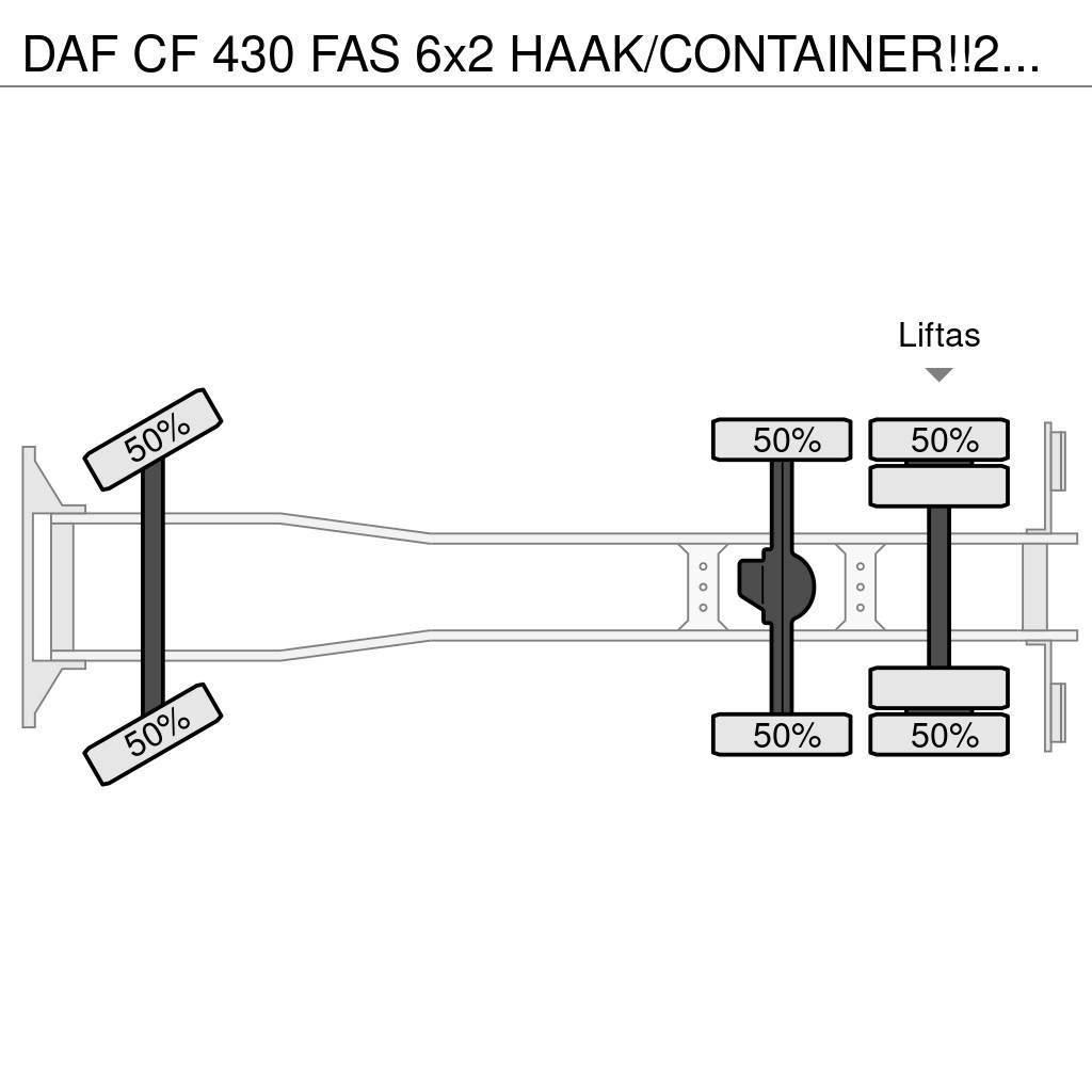 DAF CF 430 FAS 6x2 HAAK/CONTAINER!!2019!!82dkm!! Φορτηγά ανατροπή με γάντζο