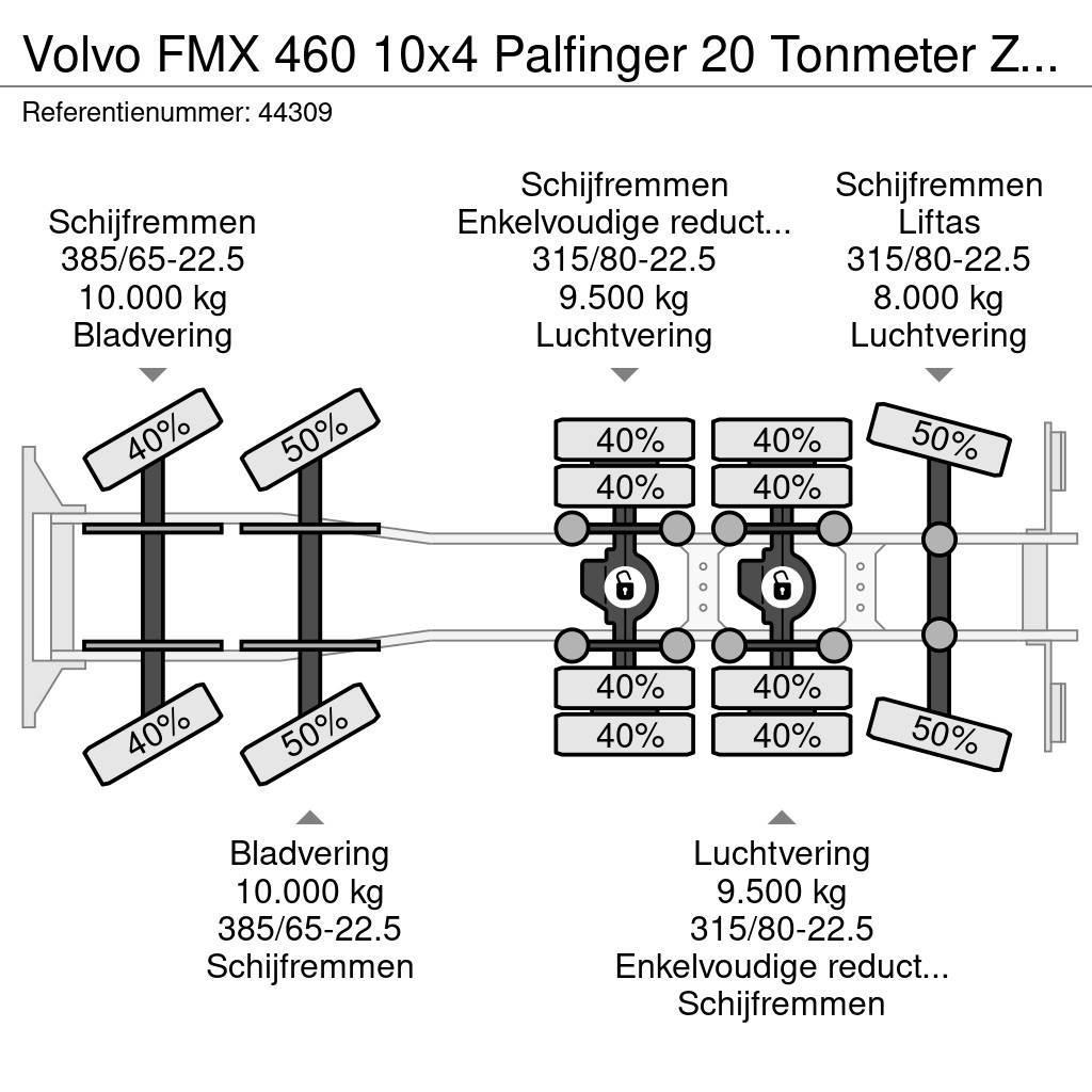 Volvo FMX 460 10x4 Palfinger 20 Tonmeter Z-kraan Φορτηγά ανατροπή με γάντζο