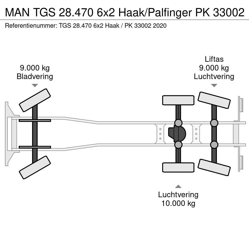 MAN TGS 28.470 6x2 Haak/Palfinger PK 33002 Φορτηγά ανατροπή με γάντζο