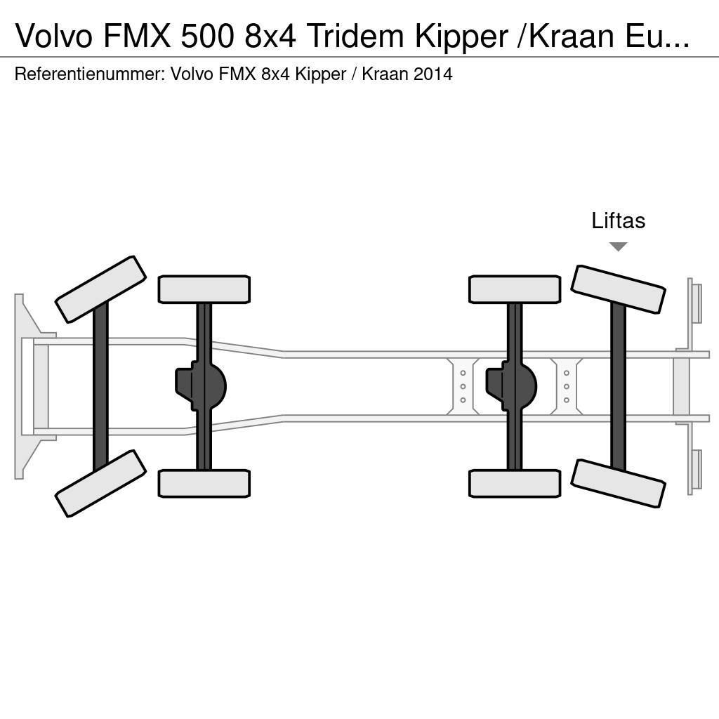 Volvo FMX 500 8x4 Tridem Kipper /Kraan Euro 6 Φορτηγά Ανατροπή