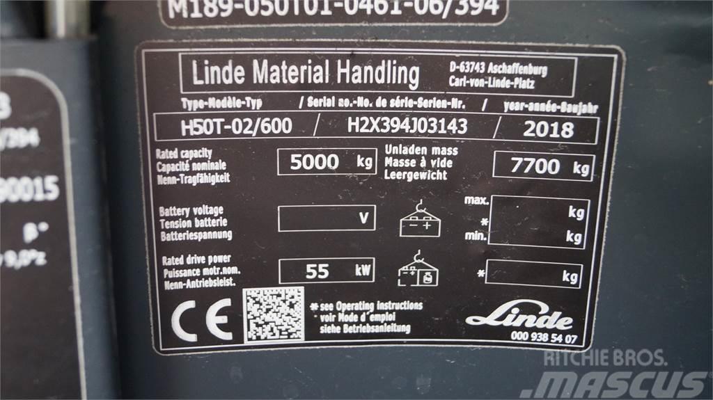 Linde H50T/600 Περονοφόρα ανυψωτικά κλαρκ με φυσικό αέριο LPG