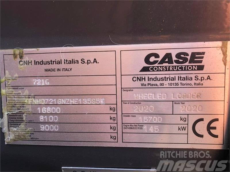 CASE 721G Φορτωτές με λάστιχα (Τροχοφόροι)