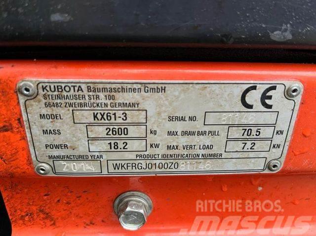 Kubota Minibagger KX 61 Minibagger 2245h, incl. Grabn+T Εκσκαφάκι (διαβολάκι) < 7t