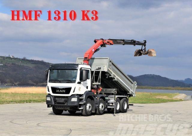 MAN TGS 35.480 * KIPPER 5,30m + HMF 1310-K3FUNK* 8x4 Φορτηγά Ανατροπή